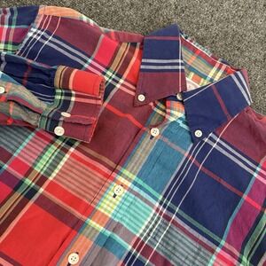 Brooks Brothers‎ Madison Shirt Men's Size S Madras Plaid Long Sleeve Button Up